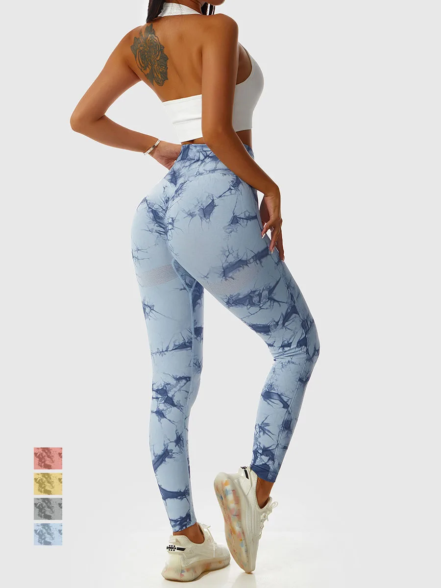 Yoga Leggings Women Push Up High Waist Sports Tights Running Gym Tie Dye  Workout Clothes Sportswear Tight Dance Tracksuit