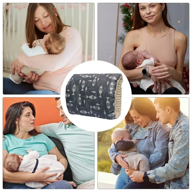 Nursing Arm Pillow Anti-Spitting Support Head Cozy Cradle Arm Pillow Soft And Washable With Hole For Travel Kids