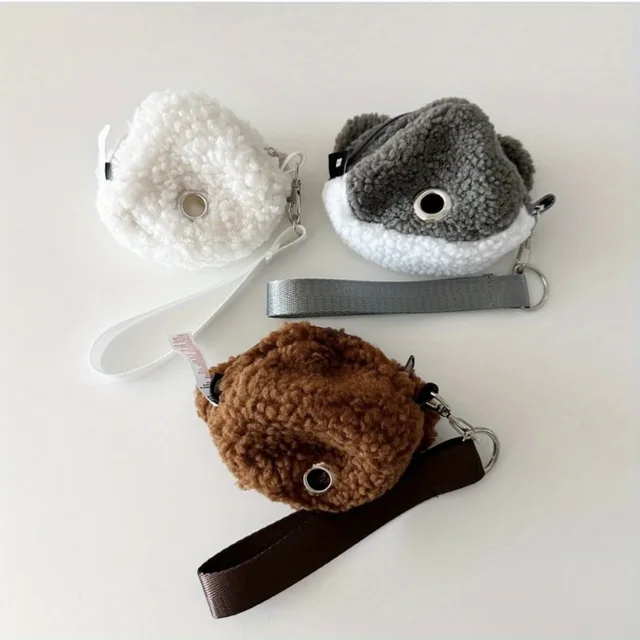1PC Pet Bag Cute Plush Outdoor Portable Waste Bag Dispenser Carrier Dog Clean Bag Holder Storage Box Bag Accessories 6