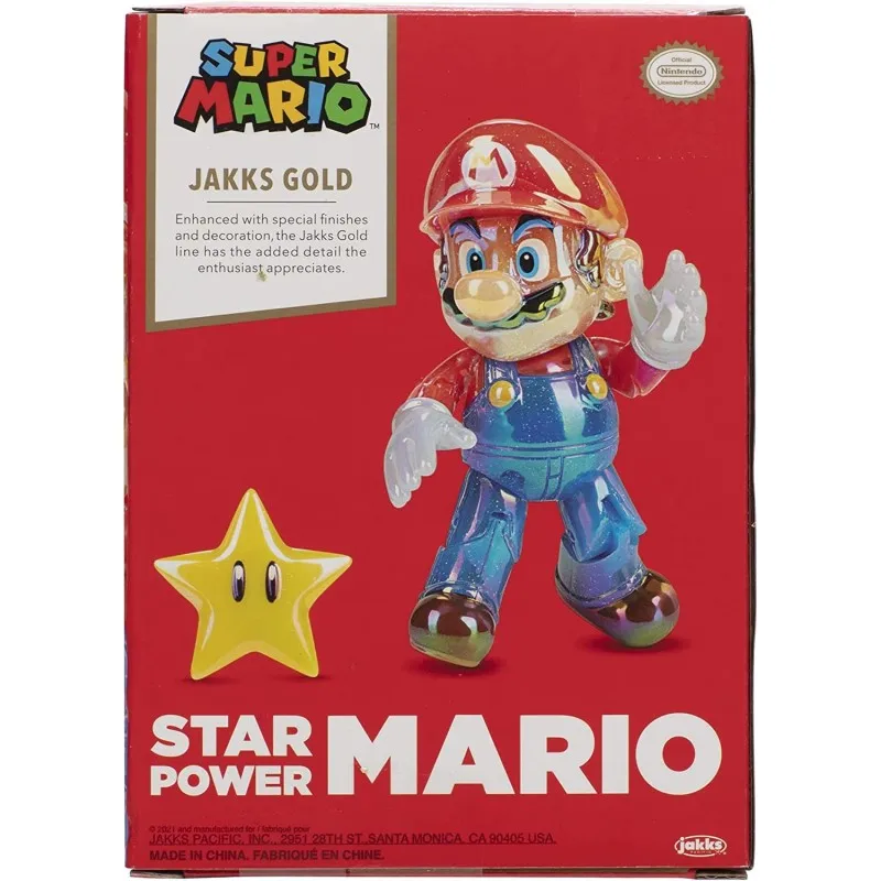 Figurine articulée Mario Star Power - 10 cm - Produits dérivés