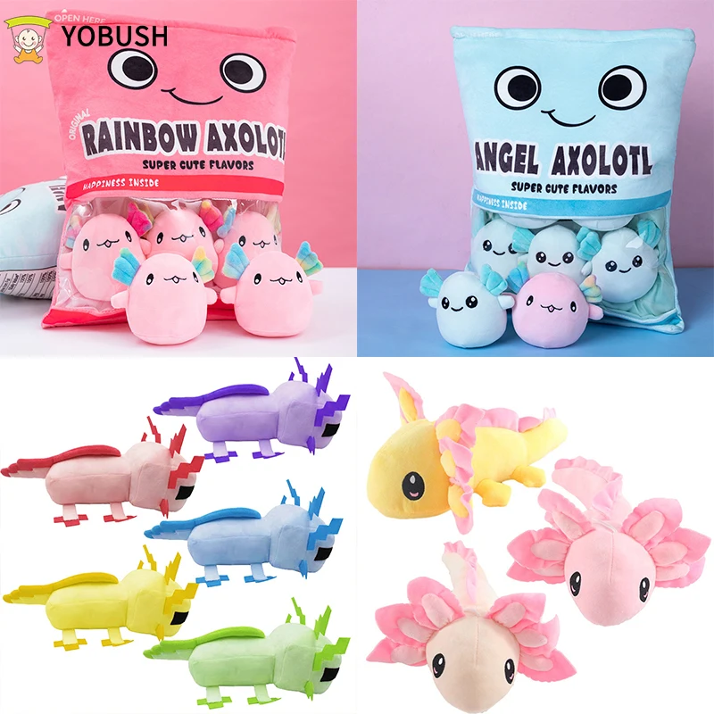 Ins Axolotl Newt Doll A Bag Of Salamander Plushies Colorful Underwater Soft Small Animals Cute Babies Kids Gift Dropshipping Stuffed Plush Animals Aliexpress