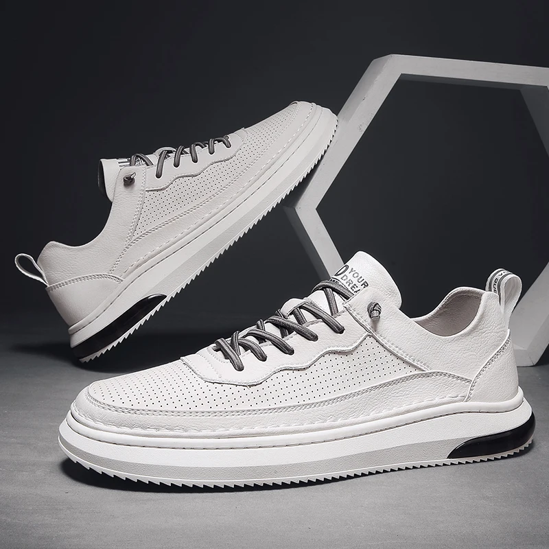 

Summer men's shoes small white shoes 2023 new Korean trend breathable hole shoes boys tide shoes Joker casual shoes