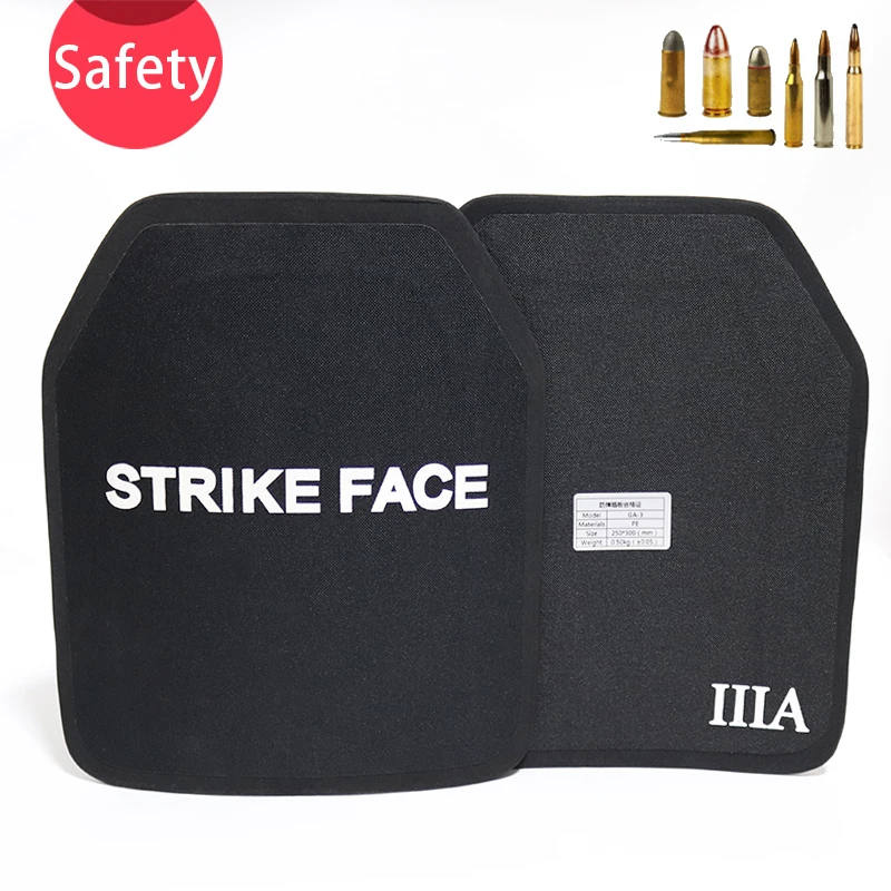 

Safety Real Bulletproof NIJIIIA.44 3A Ballistic Tactical PE AL Sic Ceramic Panel Body Armor Insert Plate