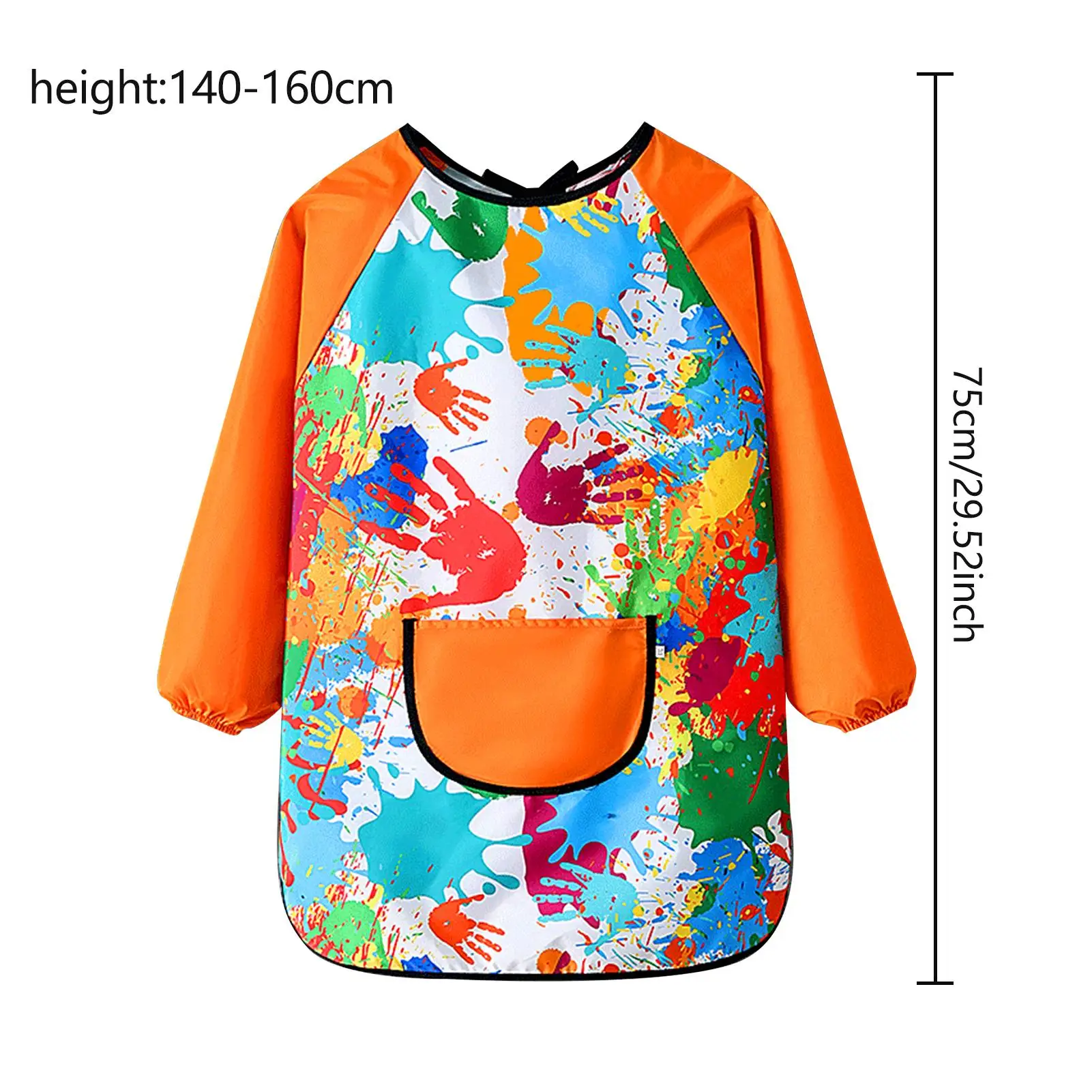 Grembiule Impermeabile Con Maniche Per Bambini 7-12 Anni – Per Pittura, Graffiti, Cucina – 120-140cm - 3