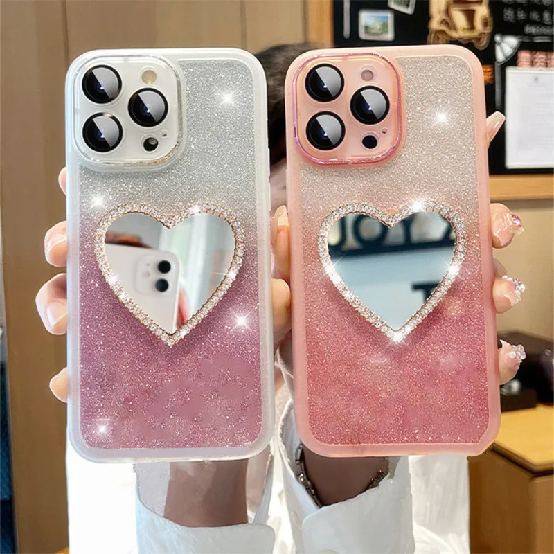 Bling Glitter Mirror Soft Phone Case For Samsung Galaxy A53 A33 A73 A22 A23 A13 A11 A31 A2 1S A20 A30 A32 A12Clear Jelly_voghion.com
