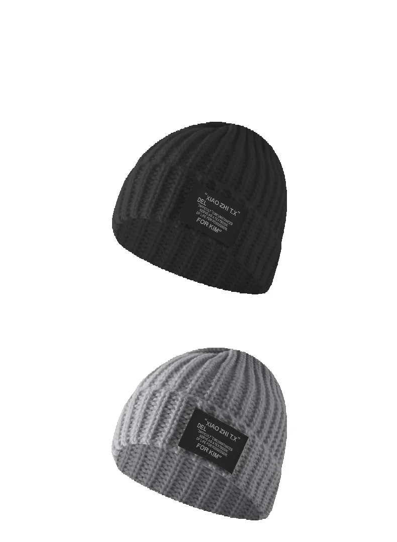 Studentin strickt Herbst und Winter Aussehen dicken warmen Wollhaarreifen Fried Dough Twists kalten Hut_voghion.com