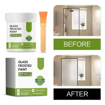 100g Vernice per vetro smerigliato Rivestimento per glassa per finestre Anti Peeping Privacy Vetro per finestre Vernice a base d'acqua Finestra Blackout Art Paint 1