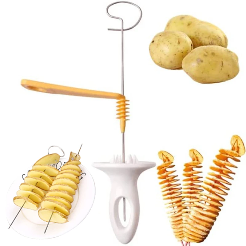 1PC MANUAL SPIRAL Cutter For Potato Cucumber Carrot Salad Fruit Chopper