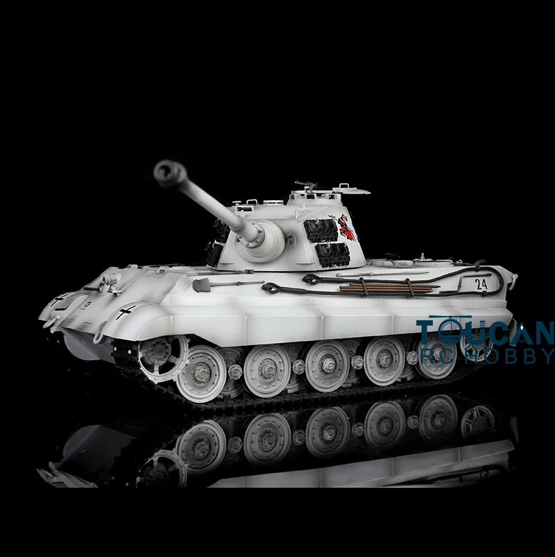 1/16 HENG LONG Snow 7.0 Plastic German King Tiger RTR RC Tank 3888A 360° Turret TH17547-SMT4 5
