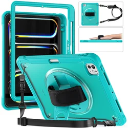 Shockproof Tablet Case with Adjustable Strap - Premium Protection for iPad(A16) 11th 11 (Light Blue)