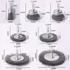 Wire Brush Wheel Cup Brush Set,Wire Brush for Drill 1/4 Inch Hex Shank 0.012 Inch Coarse Carbon Steel Crimped Wire Wheel 5
