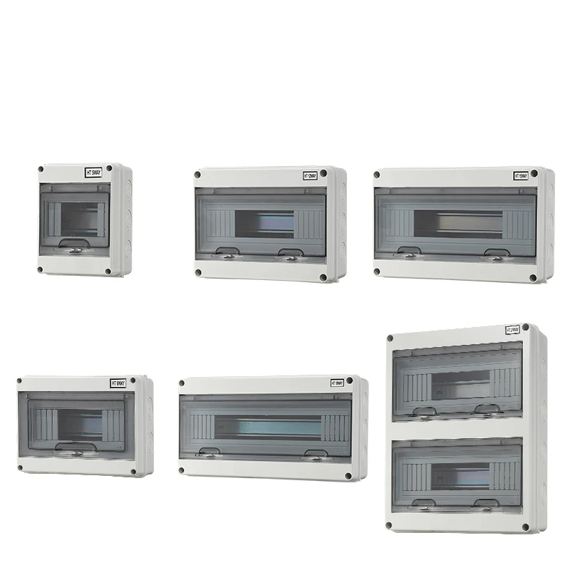 KKM 정션 박스 HT 시리즈 정션 박스, ABS 플라스틱 야외 스위치 박스, IP65 방수 배전 박스, 2, 3, 5, 8, 12, 15, 18, 24WAY