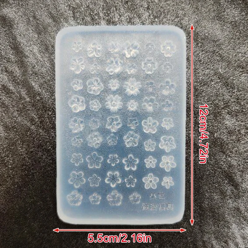 1Pcs 실리콘 네일 아트 몰드 꽃 프랑스 스타일 다섯 꽃잎 꽃 3D 릴리프 네일 템플릿 네일 아트 장식 매니큐어 도구