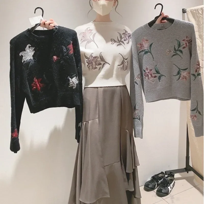 japan-style-flower-embroidery-o-neck-sweater-women-long-sleeves-tops-knitted-shirts-2024-autumn-winter-pullover-vintage