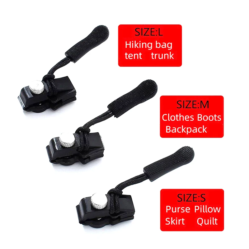 New Zipper Repair Replacement Universal Instant Zipper Repair Zippers Sliding Teeth Rescue Zippers Head 3 Different Sizes