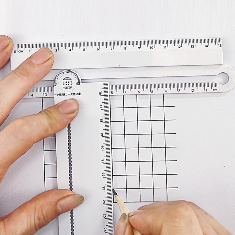 Folding Geometric Ruler - Multifunctional Drawing  Drafting Tool