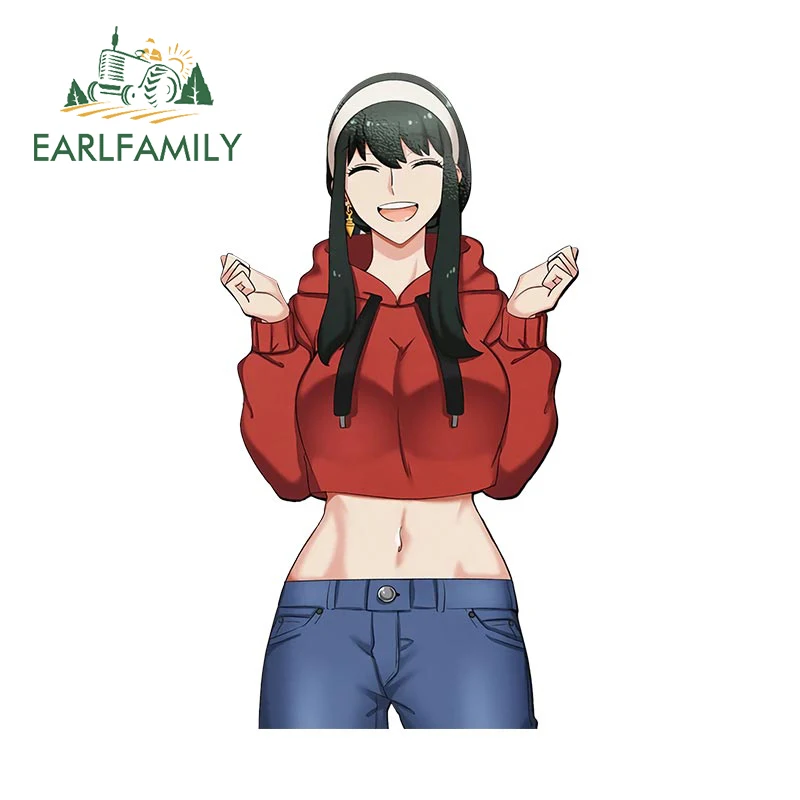 

EARLFAMILY 13 см x 7,1 см для шпионской семьи Yor аниме Автомобильная наклейка кондиционер креативная Наклейка Автомобильные аксессуары виниловое украшение