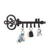 Wall Mounted Key Holder, Key Storage Row Hooks For Wall Decorative , Black Metal Key Organizer Rack Hook for wall key Hanger 4