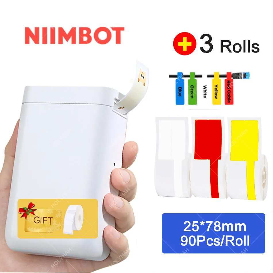 Label Maker NiiMbot D101 Portable Wireless Connection Label Printer Tape for Phone Tablet Easy to Use Office Home Organization mini thermal printer bluetooth Printers