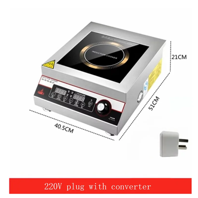 5000w Induction Cooker Commercial Induction Kitchen Panel Cooking Household Induction Cooktop Single Cooker 6