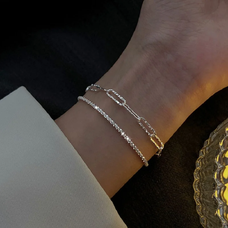 Silver Bracelet Silver Plated Bracelet Gypsophila Adjustable Bracelet & Bangle for Women Men Fine Jewelry Wedding Party Gift