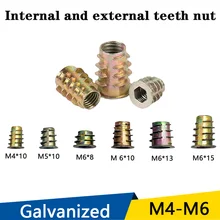 

Galvanized Rivet Nut Threaded Insert M4 M5 M6 Self Tapping Set Threaded Bushing Nut Tools Internal And External Thread Rivet Nut