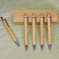 5/10/20pcs Bamboo Wooden Retractable Ballpoint Pen Black Ink 1 mm Pens Refills Products for Gifts Writing Office School Supplies 1