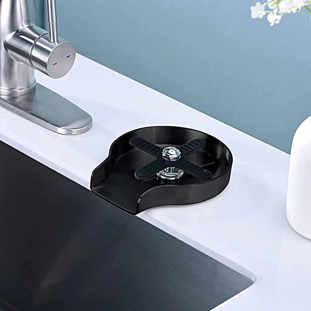 Sink Glass Rinser 360 Degree Cleaning Rust-proof Stainless Steel Faucet Cup Washer Glass Cleaner Sink Attachment Kitchen Tools