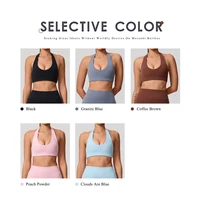 Hearuisavy Summer Sports Bra Women's Gym Underwear Push Up Pilates Yoga Bra Sporty Fitness Top Breathable Backless Workout Top - Image 4