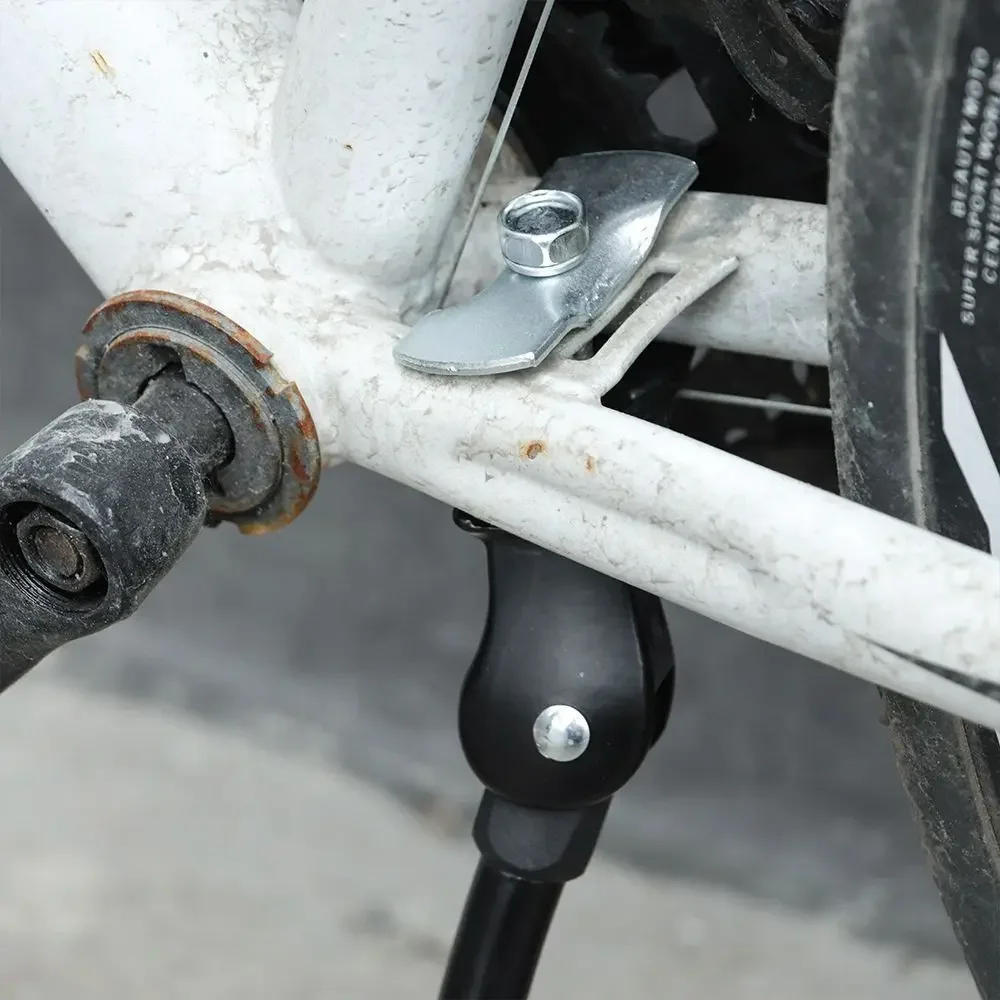 Heavy Duty Adjustable Alloy Bike Kickstand in Black/Silver