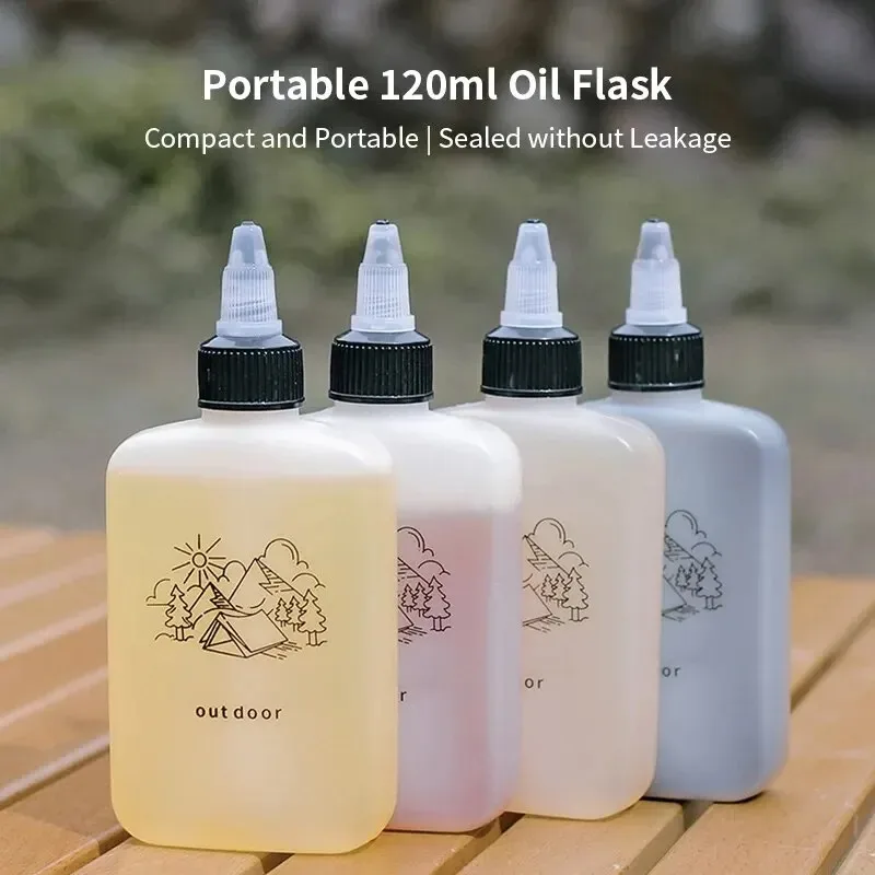 1PC Outdoor Oil Bottle Portable Sealed Seasoning Bottle Barbecue Camping Seasoning Container Dispensers BBQ Accessories seasoning container