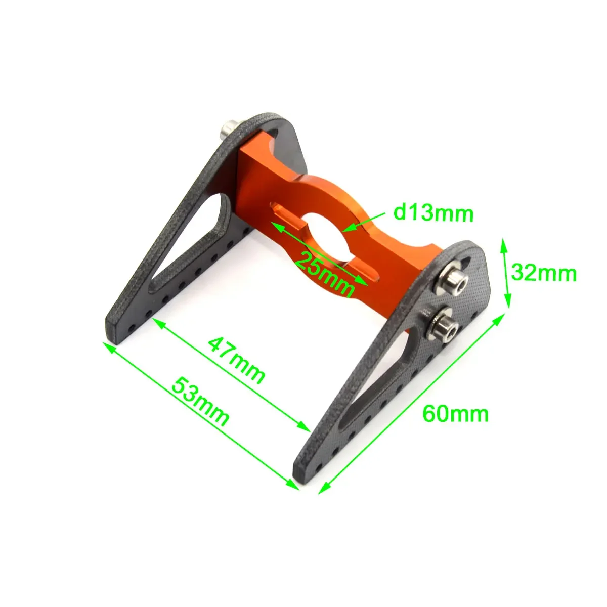 Support moteur RC 29mm en métal avec refroidissement par eau, montrant les ailettes de refroidissement et les vis.
