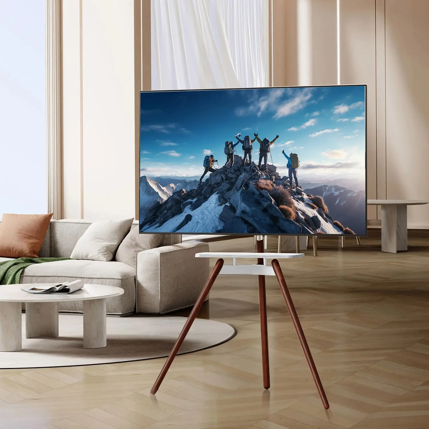 حامل تلفزيون لشاشات 32-75 بوصة - حامل تلفزيون ثلاث...