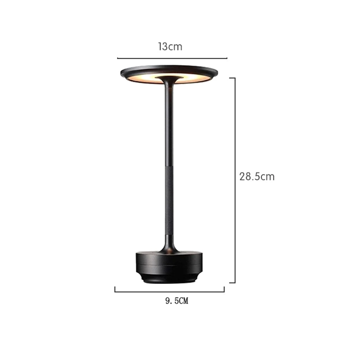 

LED Desk Lamp Restaurant Bar Ambience Retro Desk Lamp Touch USB Rechargeable Desk Lamp Night Light Black