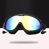 Adults Electroplated Swimming Goggles Large Frame Waterproof Swim Glasses Diving Water Sport Eyewear with Earplug for Men Women 1