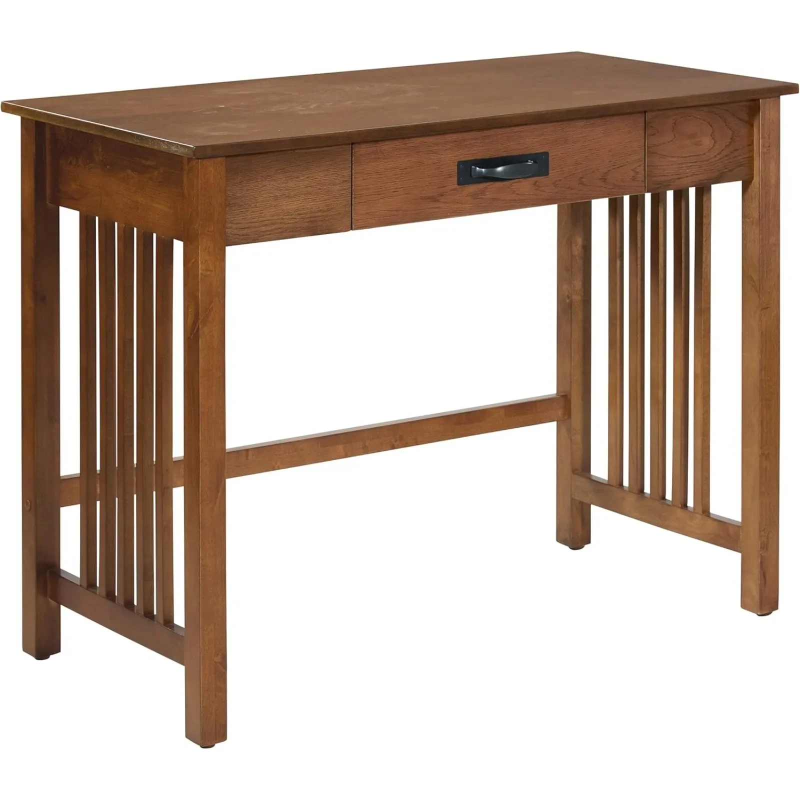 US Writing Desk with Pull-Out Drawer and Mission Style Side Panels,Simple Laptop Desk Study Writing Table for Small Spaces
