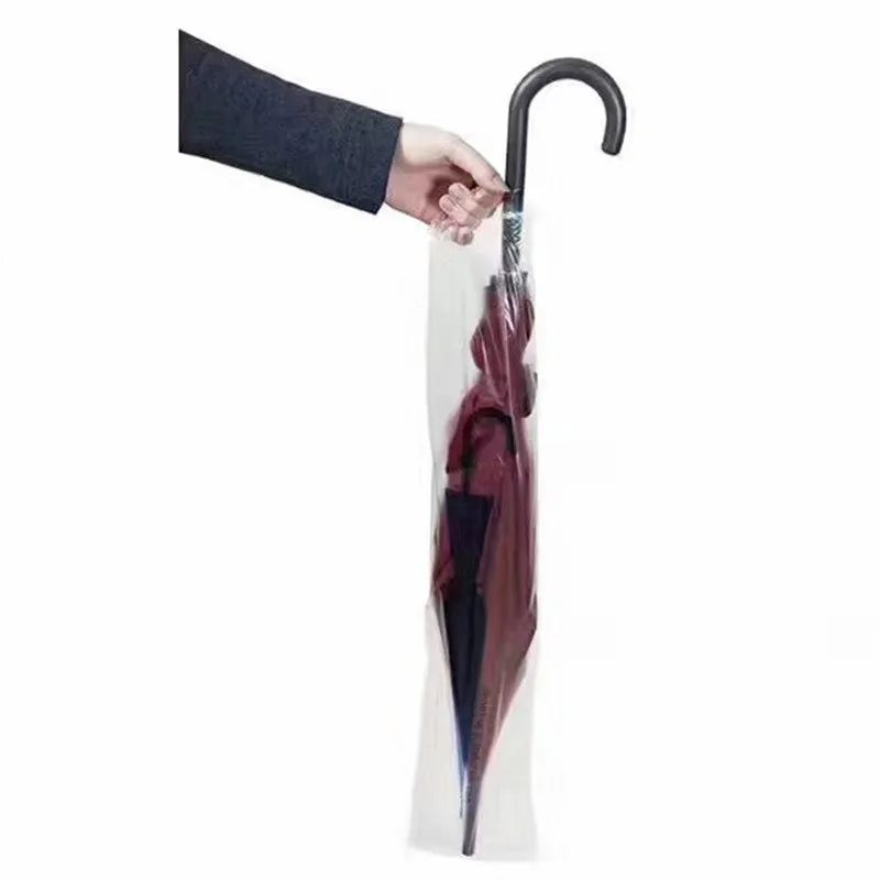 100Pcs Disposable Transparent Waterproof Umbrella Storage Bag For Shopping Mall Hotel Lobby Doorway Supplies umbrella cover umbrella storage bag