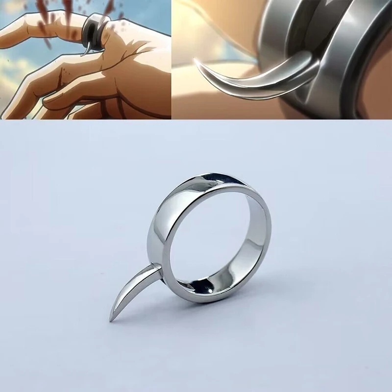 

Anime Attack On Titan Ring Cosplay Shingeki no Kyojin Annie Leonhart Circular Metal Ring Jewelry Accessories Unisex Xmas Gifts