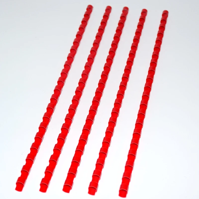 50/100PCS/BOX ReadStar Red PVC binding aprons 21 Loops 6-51mm A4 binding aprons comb rings Plastic combs