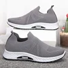 Solid Fashion Knitting Casual Shoes Men Super Light Breathable Stretch Socks Shoes Sneakers Slip On Tenis Masculino Black Zapato 2