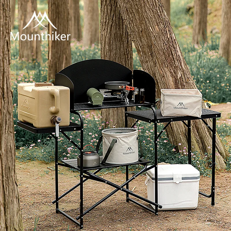 

The Latest Outdoor Multi-Functional Mobile Kitchen can be Stored Camping Mountain Picnic Queue Travel Aluminum Folding Storage