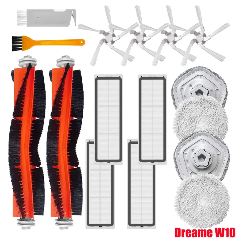 

For Xiaomi Dreame Bot W10 W10 Pro HEPA Filter Main Brush Mop Cloth Side Brush Vacuum Cleaner Parts