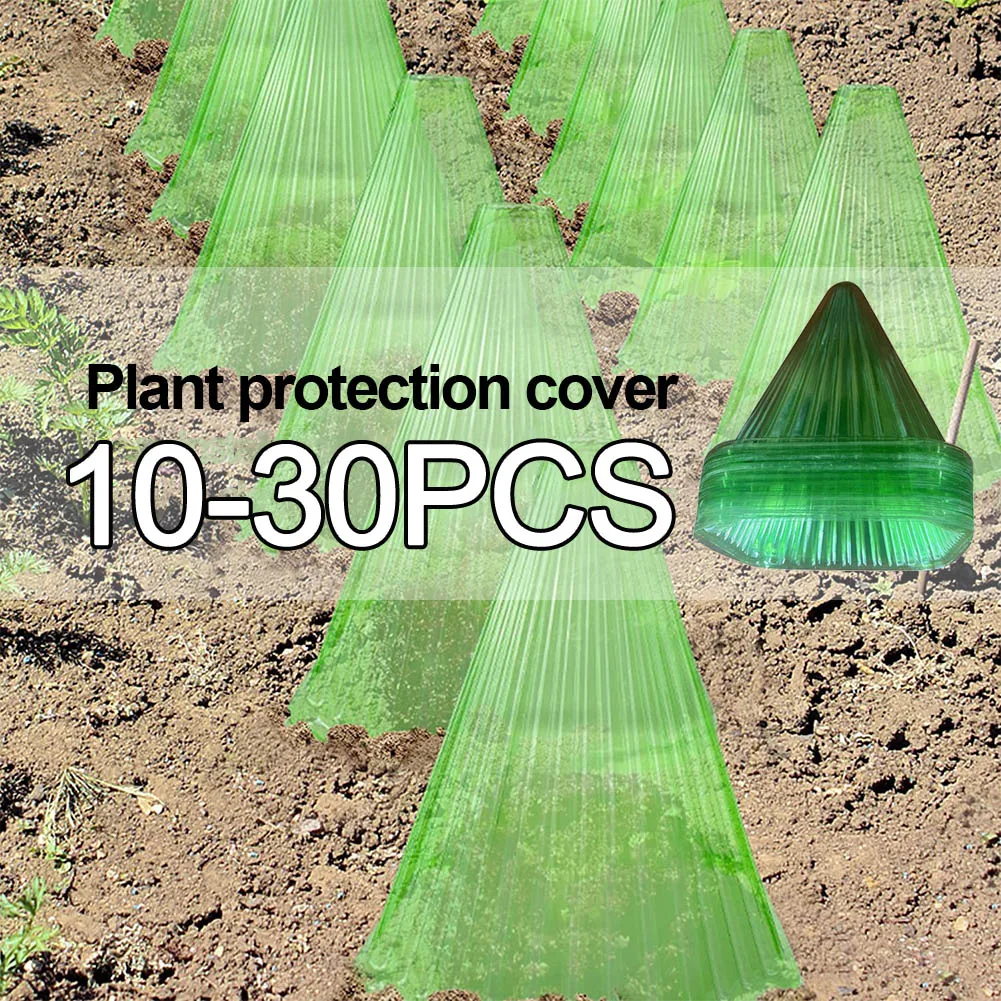 

10/20/30pcs Garden Plants Seeds Germination Frost Protection PVC Covers Plant Bell Cloches For Indoor Or Outdoor Plants Supplies