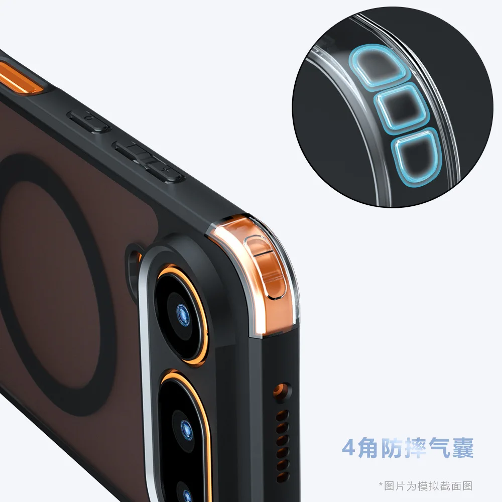 Honor Magic8 Pro Air Magnetic Matte Acrylic Bumper Case with MagSafe Compatibility