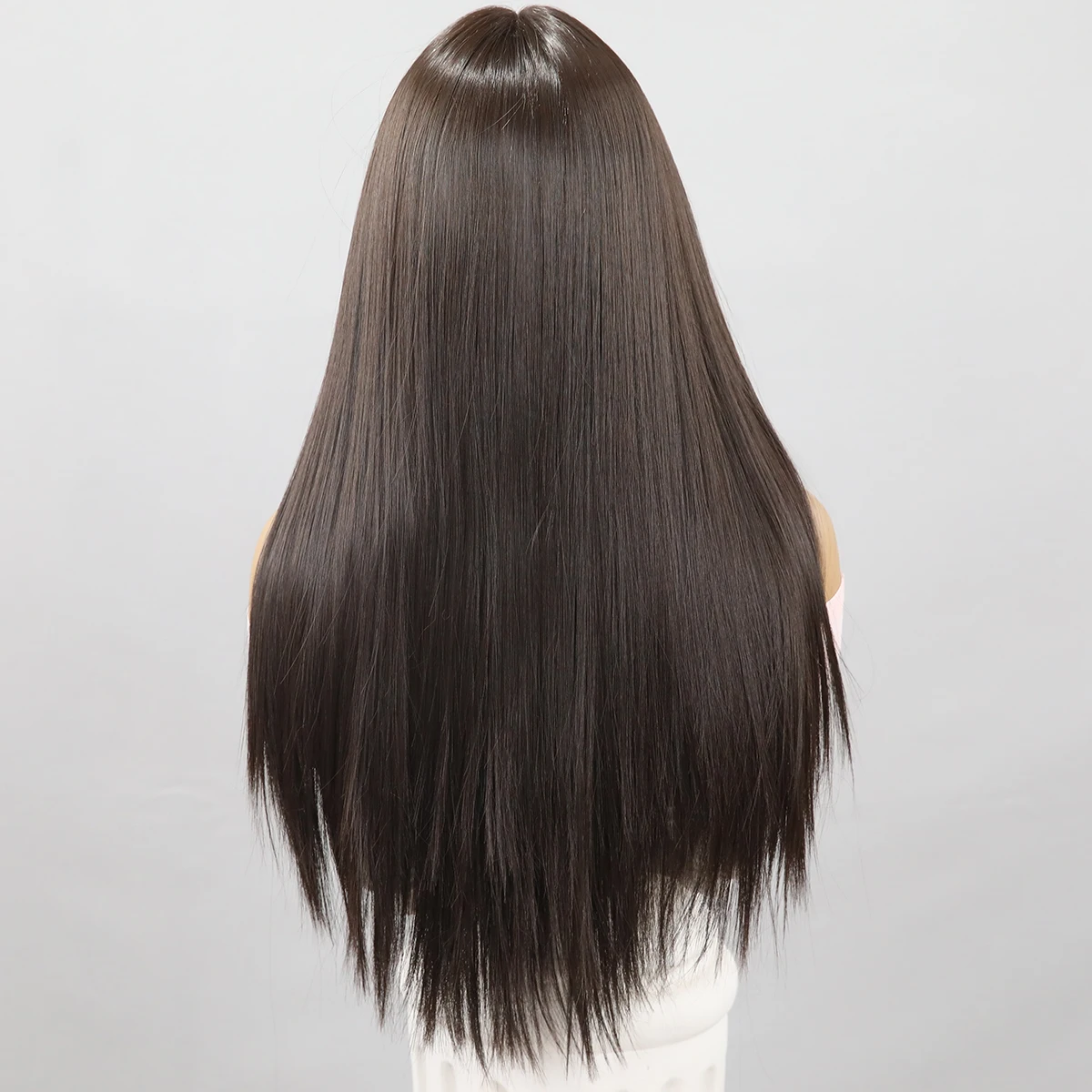 Pure Handmade Lace Party Wig Headband Women's Daily Wig Natural Heat Dissipation Black Brown Long Hair Straight Hair