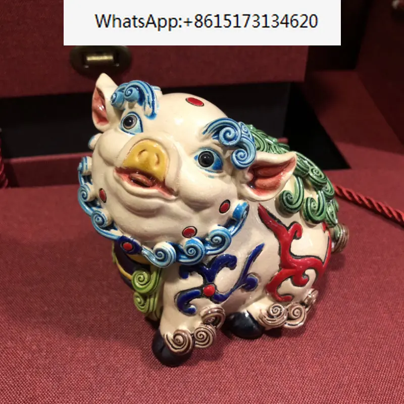 Artigianato In Ceramica Bambole Animali 12 Zodiaco Set Completo Di Soggiorno Carino Casa Semplici Mobili Creativi Decorazione Moscot Cinese