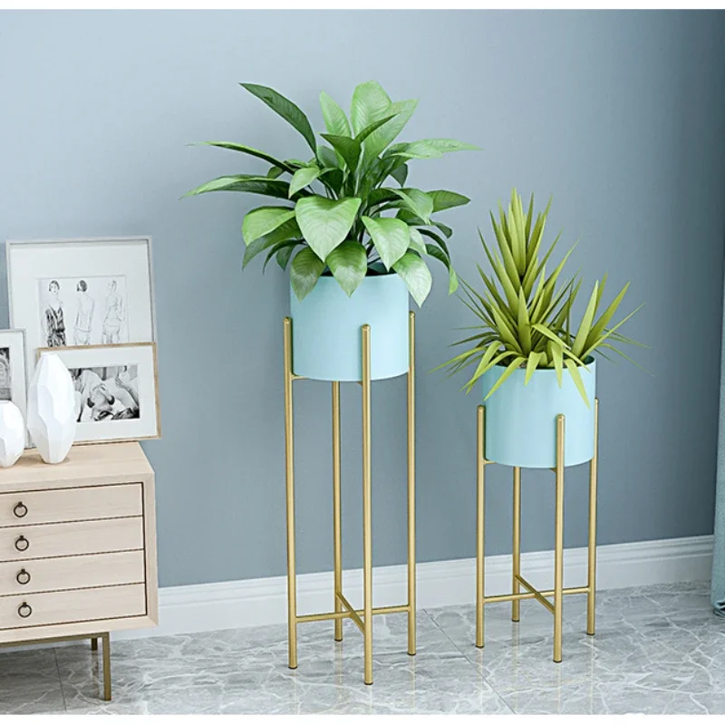 Nordic Living Room Flower Rack Indoor Balcony Storage Modern Simple Iron Art Green Plant Flowerpot Stand storage rack plant stand wooden flower shelf