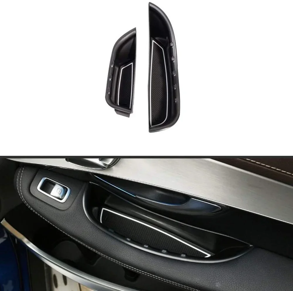 

For Mercedes Benz C Class W205 GLC X253 2015-2018 LHD Left Hand Drive Car Front Door Armrest Handle Storage Box Tray