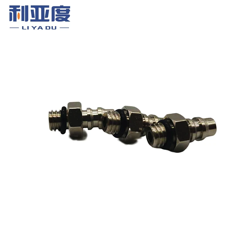 10pcs 2mm 3mm 4mm 6mm OD Air pneumatic hose fitting to M3 M4 M5 M6 Male Mini Barb Fitting pagoda joint Copper nickel Iron plating Brass