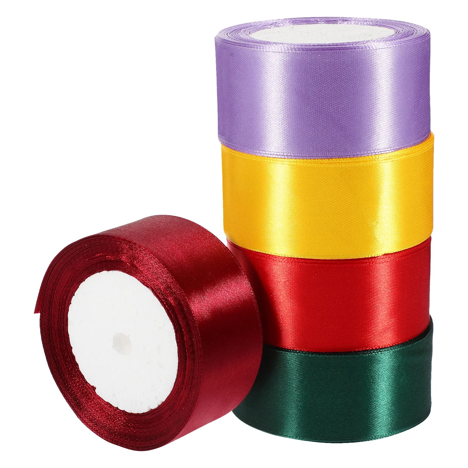 

5 Rolls 4cm Satin Ribbon Gift Packing Practical Wrapping The Decorate Creative Cake Ribbons Polyester Elegant Design